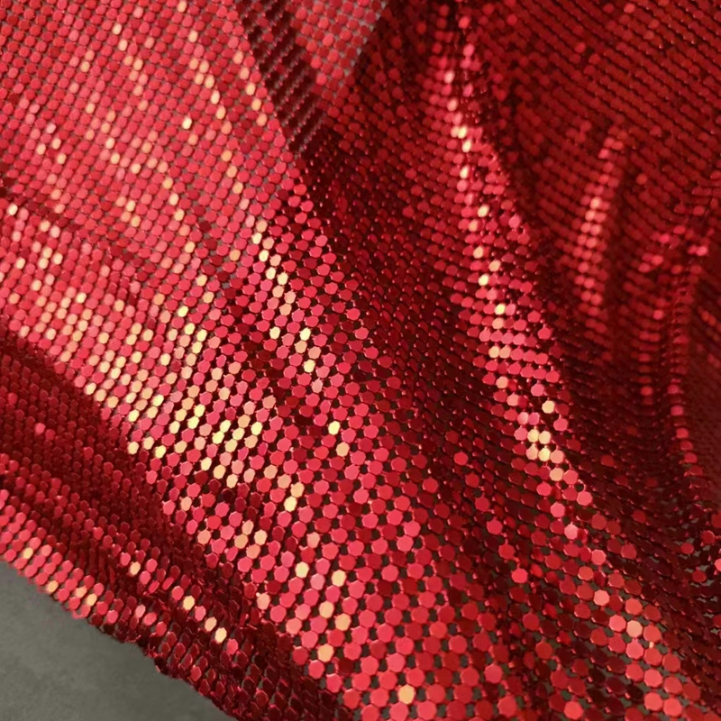 Interior decoration mesh, metal curtain fabric, aluminum curtain mesh, Good decorative effect mesh