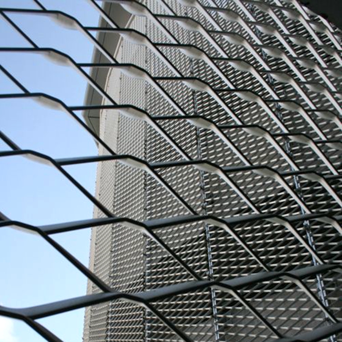 Expanded Metal for Cladding, Metal External Cladding, Aluminum Expanded Metal Mesh,  Architectural Decorative Metal Mesh