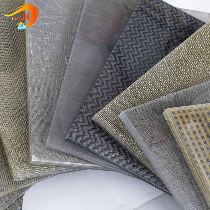 glass sandwich metal mesh